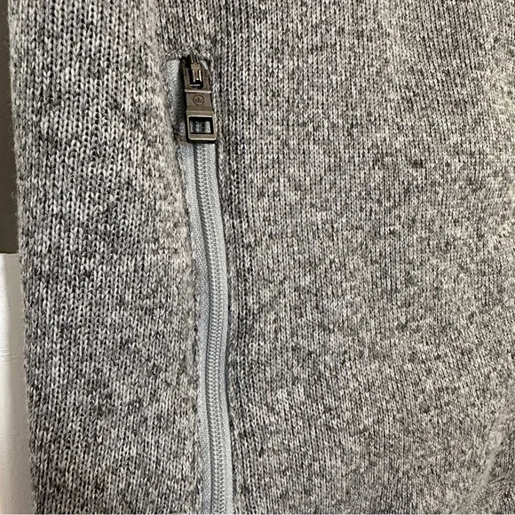 Peter Millar Men’s Heathered Gray Full Zip Fleece Sweater Vest • Medium - Picture 2 of 8